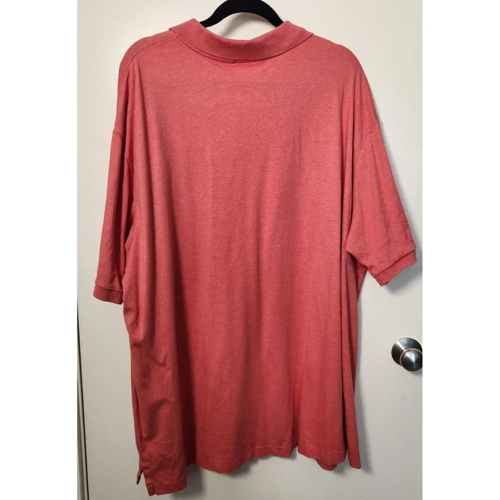 Polo Ralph Lauren Men's Red‎ Heather Short Sleeve Shirt Flesh Pony 3XLT Cotton